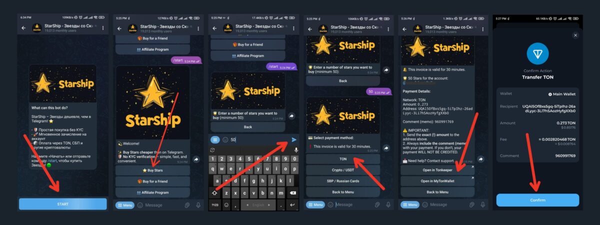 How to Buy Telegram Stars without KYC using StarsShipBot