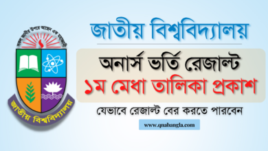 NU Honours Admission Result 2024 National University Honours Admission Result