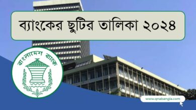 Bank Holidays 2024 in Bangladesh ব্যাংকের ছুটির তালিকা ২০২৪