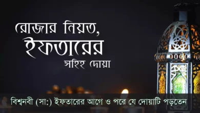 রোজার নিয়ত ও ইফতারের দোয়া রোজার নিয়ত ও ইফতারের দোয়া