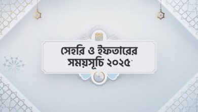 সেহরি ও ইফতারের সময়সূচি ২০২৫ | রোজার সময়সূচি ২০২৫ সেহরি ও ইফতারের সময়সূচি ২০২৫